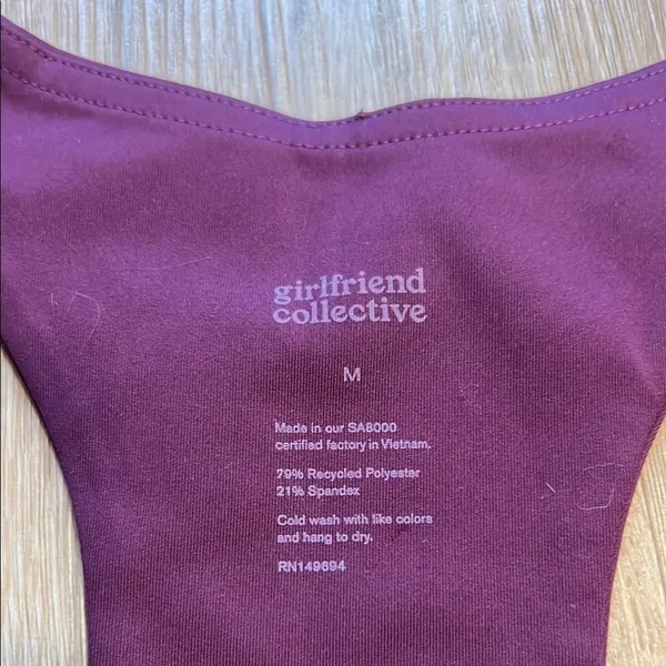 Girlfriend Collective Sport Bra Purple Size M - Image 2