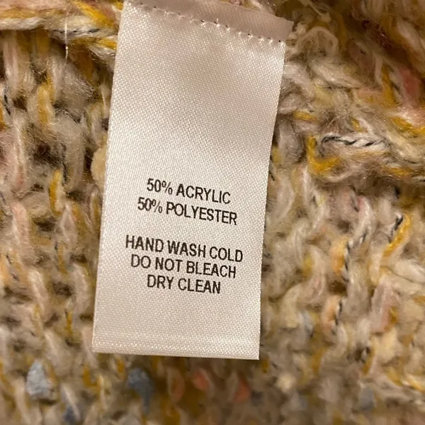 Lulu's Keep You Warm Beige Multi Chunky Knit Sweater Size Large - Image 10