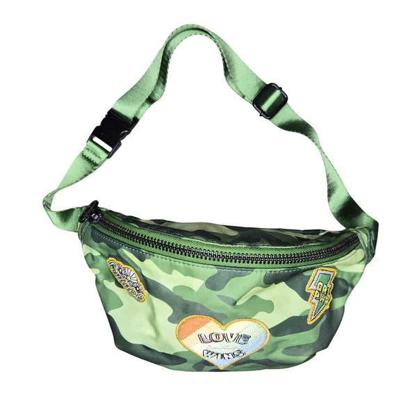 Stoney Clover Lane Fanny Pack Camo Belt Bag Crossbody Feminist Pride Patches 12" - Image 5