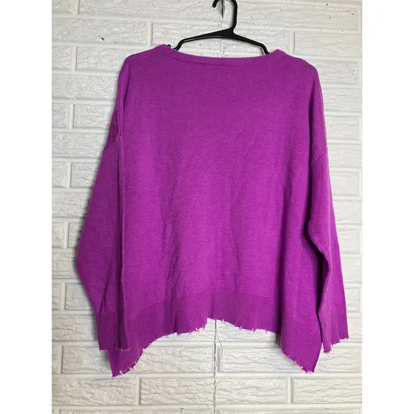 Kerisma Ryker Sweater Womens S/M Purple Excellent Distressed‎ Knit Wool Blend - Image 6