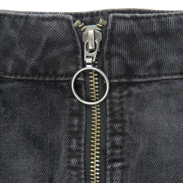 Free People We The Free Zip It Up Mini Skirt Black Denim Mini Jean Mini Skirt 28 - Image 8
