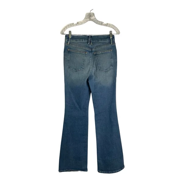 Good American size 4 27 split front flare jeans denim Classic Blue - Image 10