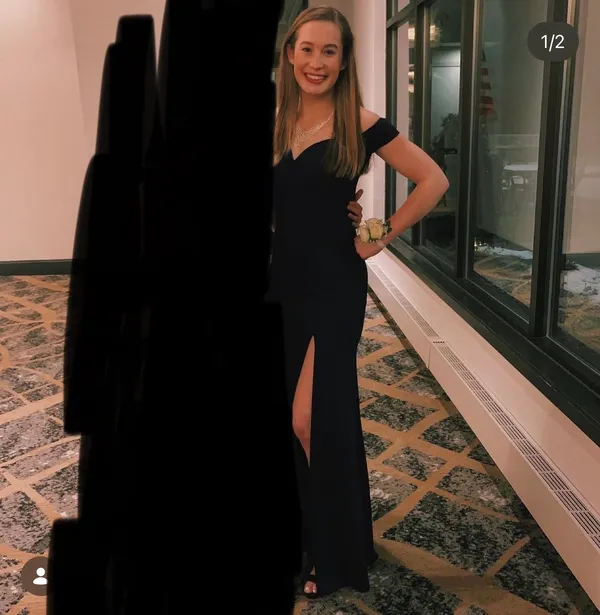 Navy Blue Windsor Prom Dress Long - Image 7