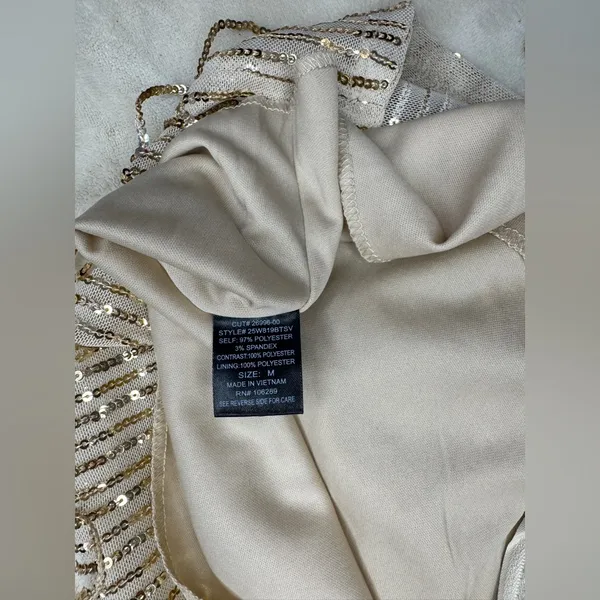 Trixxi Gold Sequin Slip Mini Dress - Image 5