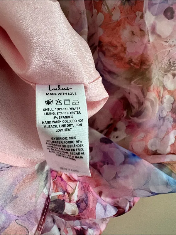 Lulus Kasandra Pink Multi Floral Organza Drop Waist Maxi Dress Size XL Strapless - Image 10