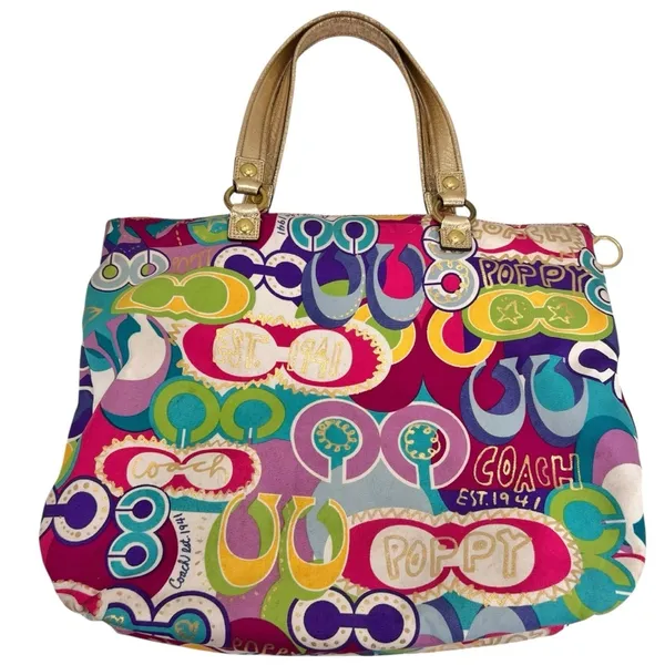 Coach Poppy Limited Edition Pop C Glam Tote Shoulder Bag - Image 16