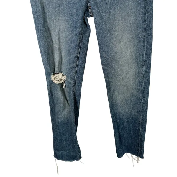 Madewell Tall Mid Rise Perfect Vintage Jean Ainsdale Wash‎ Distressed Womens 26T - Image 4