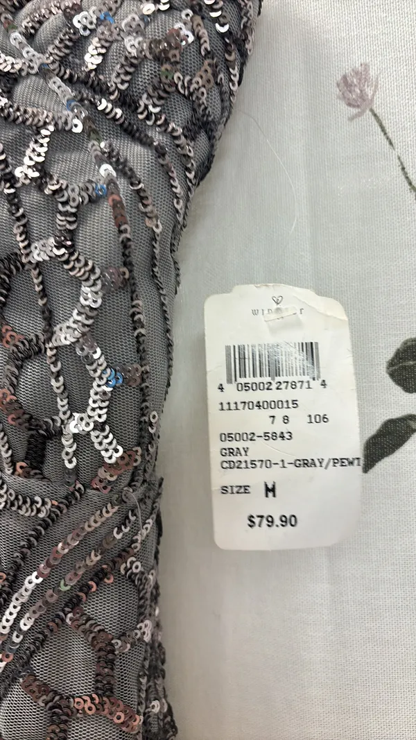 NWT  Floor Length Sequin Gown - Image 5