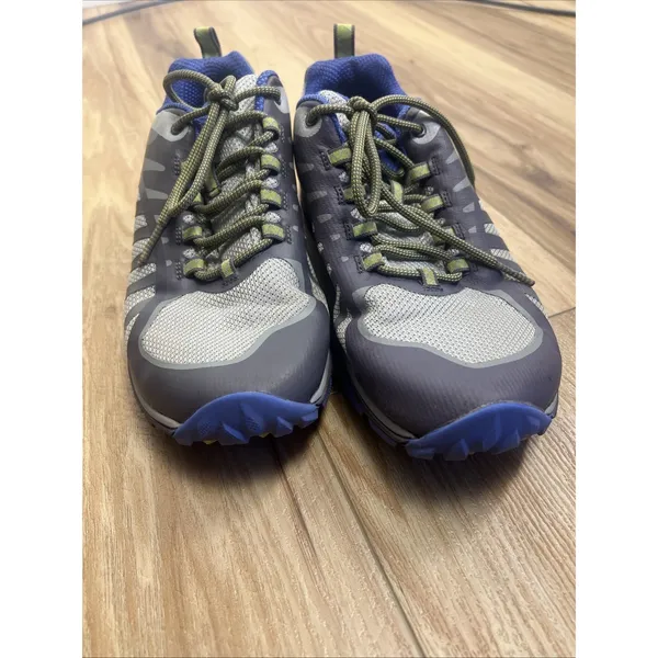 Merrel Women's 8 QFoam2 Hiking Shoes Grey Blue Green - Image 2