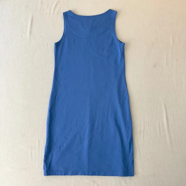 Joules Riva Dress Womens 4 Blue Sleeveless Cotton‎ Shift Mini - Image 4