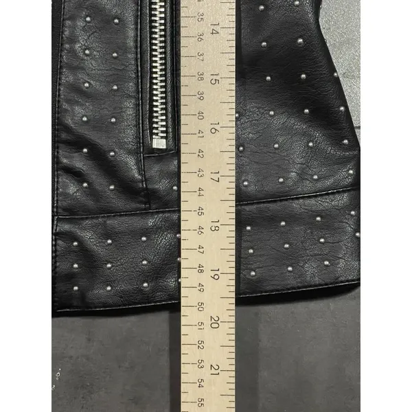Women's New York & Company Black Faux Leather‎ Jacket Size Small 200 - Image 7
