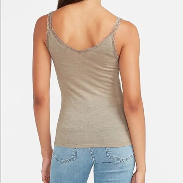✨ HP✨Heathered Lace Trim V-Neck Cami✨ - Image 2