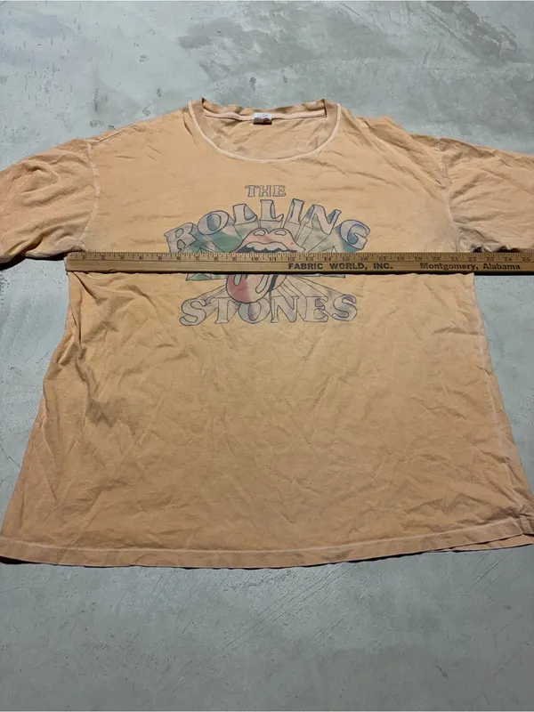American Eagle Outfitters AE Band tee Peach Rolling Stones Graphic Tee medium - Image 5