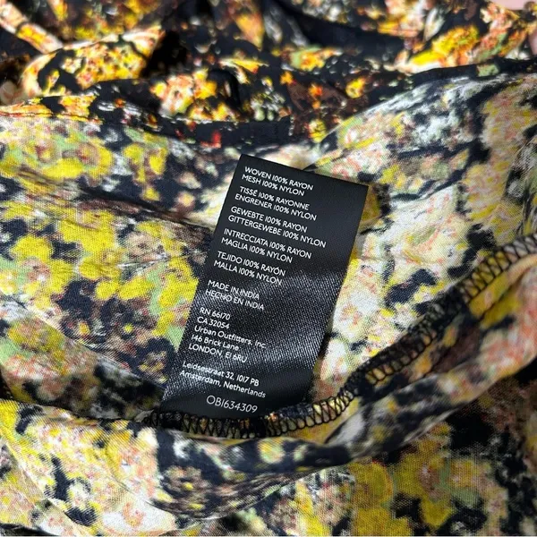 Urban Outfitters Lexi Lace Floral Midi Dress Slit Cut Out Whimsigoth Fairy Boho - Image 11