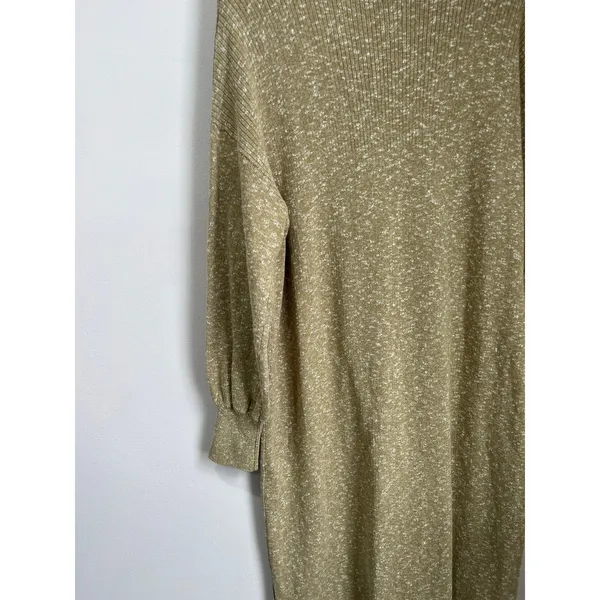 Free‎ People Hatteras Sweater Midi Dress Sulfur Size M Oversized Cotton - Image 4