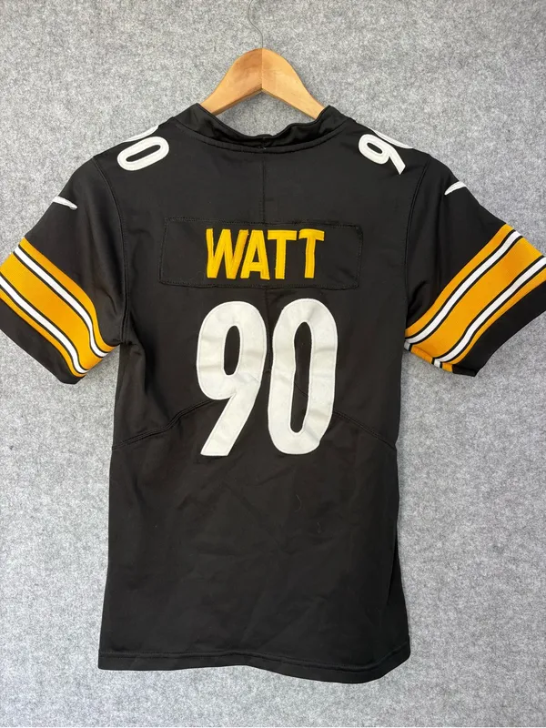 NFL women’s Black & Gold Pittsburgh Steelers #90 Jersey Watt - Image 5