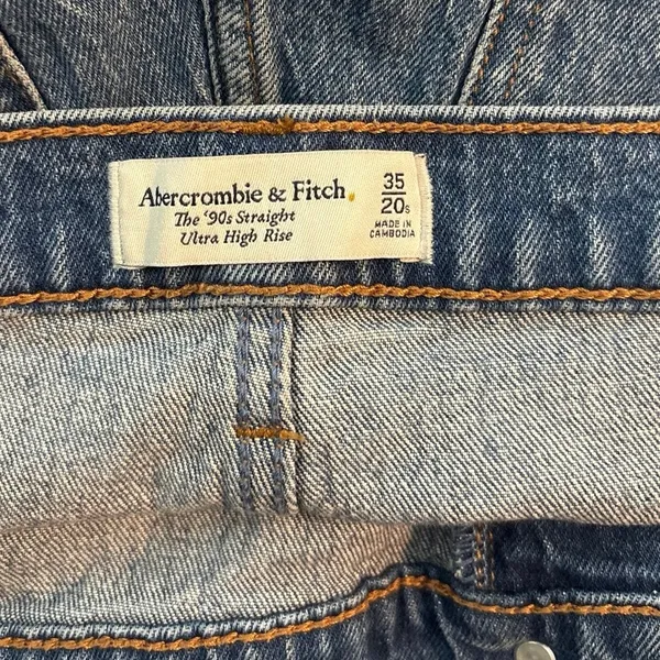 Abercrombie & Fitch A&F Plus Size 35 20 Short 90s Straight Ultra High Rise Jeans - Image 3