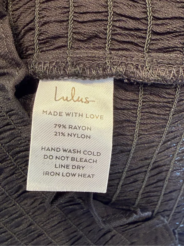 NWT Lulus Women’s Cultivated Aura Black Smocked Dolman Sleeve Top Blouse Size M - Image 7