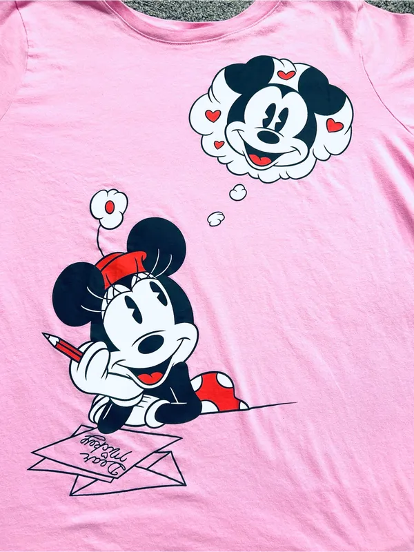 Woman Within X Disney Pink Short Sleeve Valentine's Day Minnie, size 2X - Image 3