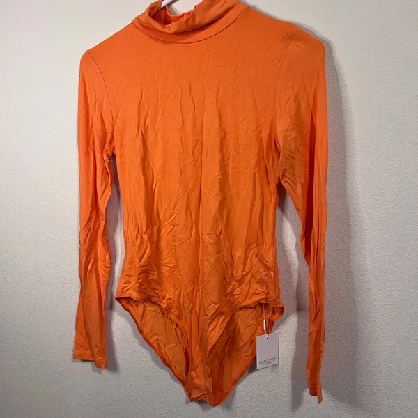 Mango Pop Long Sleeve Orange Bodysuit - Image 2
