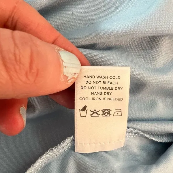 Lovers & friends baby blue lace scallop hem party dress size small - Image 10
