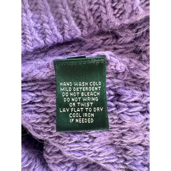 Lauren by Ralph Lauren Purple Alpaca Wool Pullover Sweater - Image 7