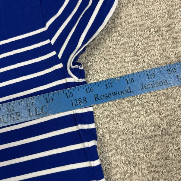 Polo Ralph Lauren Tee Shirt Dress Womens Medium Striped Blue White Nautical - Image 7