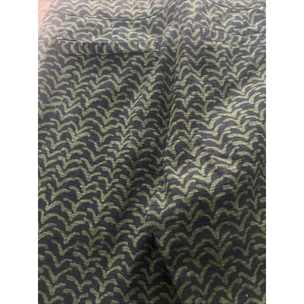 Anthropologie Cartonnier Ankle Pants Size 0 Navy Green Geometric Boho Chic Sleek - Image 10