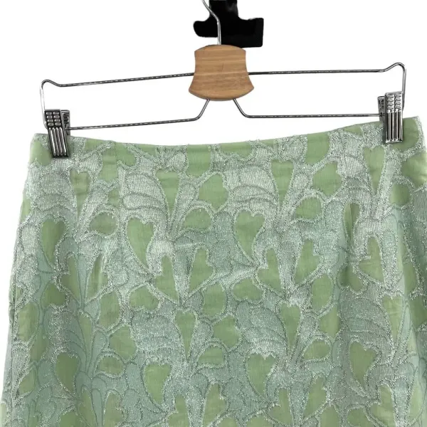 Roller Rabbit Clermont Blanche Lurex A-Line Skirt‎ in Mint Green Size Medium - Image 3