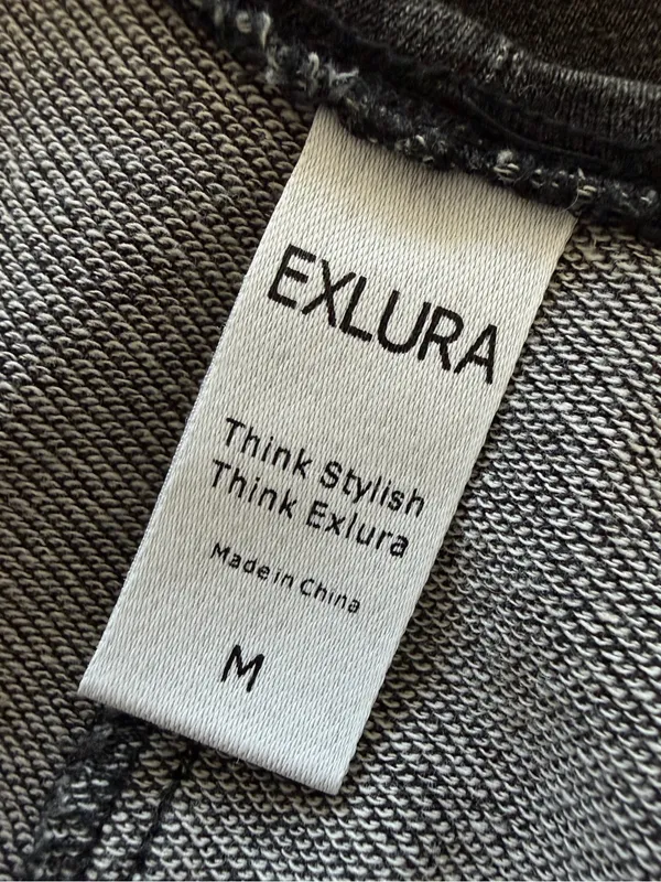 Exlura NEW High Roller Denim Bib Jumpsuit Loose Sleeveless Baggy Overalls Pockets M - Image 10