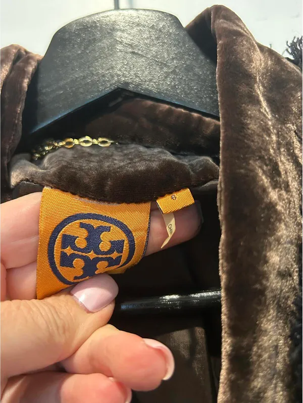 Tory Burch Tweed Jacket with Velvet Accents - Image 4