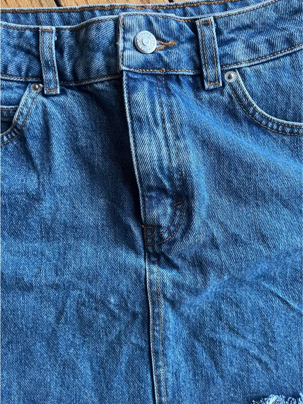 Topshop Denim Mini Skirt - Image 3