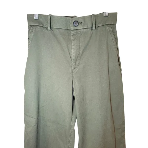 SPANX Stretch Twill‎ Cropped Wide Leg Pant Green Size Medium - Image 2