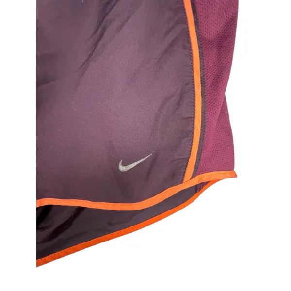 Nike Maroon And Orange Tie String Lightweight Athletic Running Shorts - Image 2
