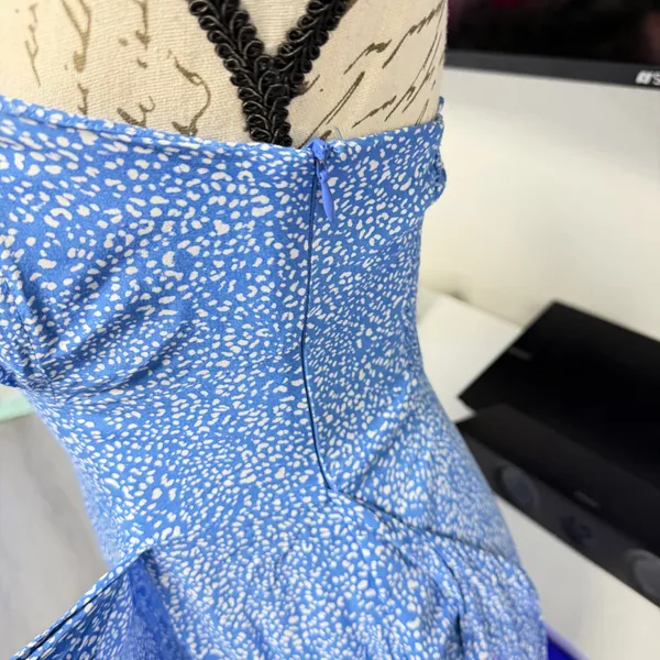 ZARA Blue & White Floral Printed Cami Midi Dress - Size XS 💙✨ - Image 12
