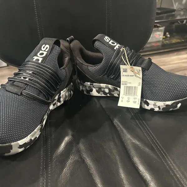 Adidas Lite Racer Adapt7 Running Black and White Sneakers size 6 - Image 11