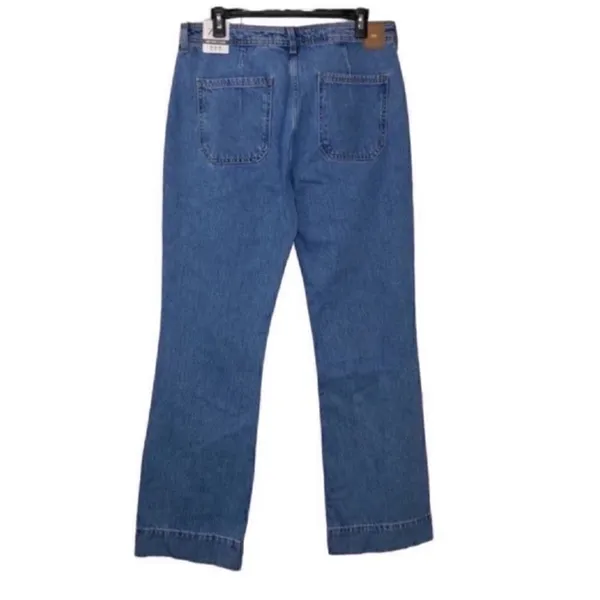 Zara Blue Flare Leg Jeans (Size 8) - Image 4