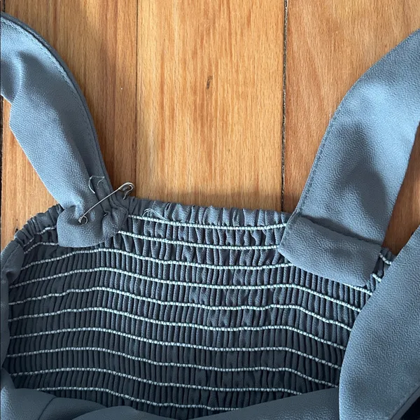 Show Me Your Mumu Claire Midi Dress- Silver Sage Crisp - Image 6