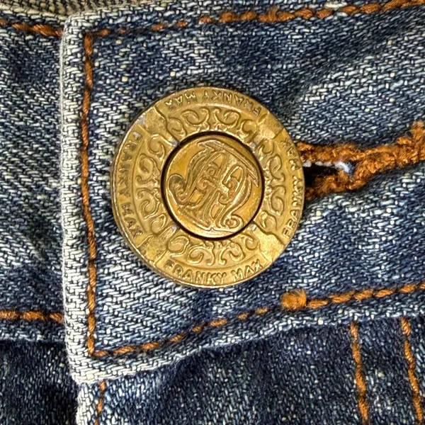 Stampa Jeans Vintage Y2K Embroidery Skater Jeans Hip Hop Denim 34x30 Medium Wash - Image 4