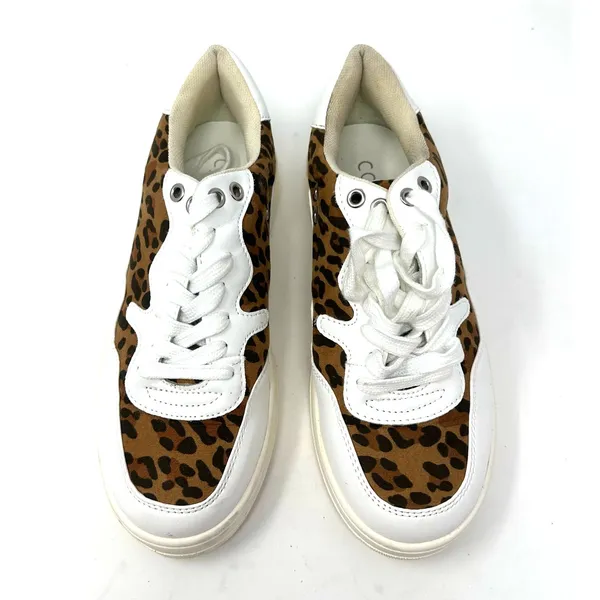 Coconuts by Matisse Size 8‎ Sneakers White Leopard Print Lace Up Casual Shoes - Image 2