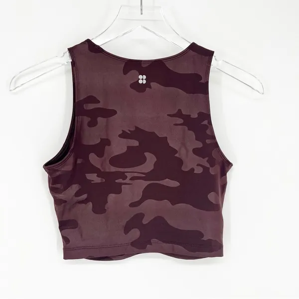 Sweaty Betty Kenna Camo Crop‎ Top Women's Size XS Athleisure - Image 3