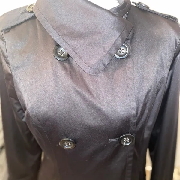 London Fog Black Trench Coat - Image 3