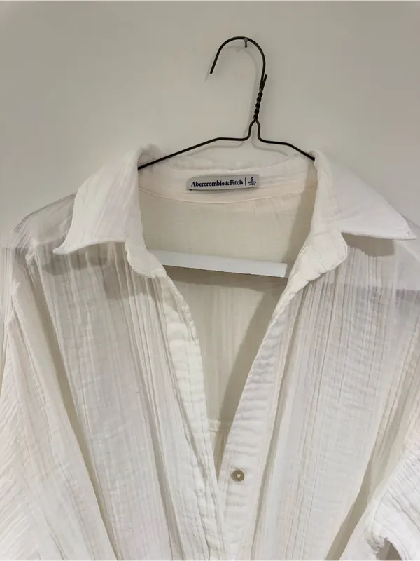 Abercrombie & Fitch White Gauze Tie-Waist Cover Up - Image 2