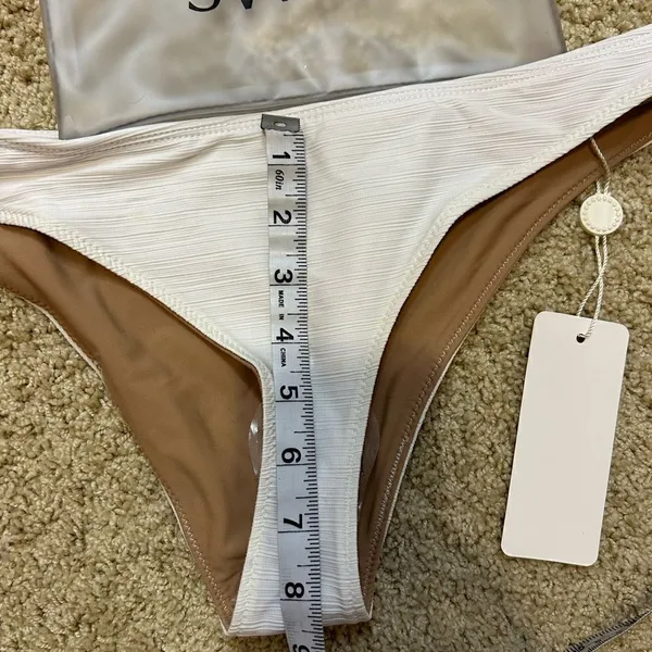 🆕 For Love & Lemons swim cream bikini bottom size L BIN N‎ - Image 7