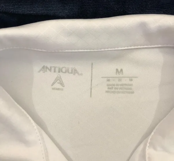 NHL Vegas Golden Knights Antigua White Athletic Casual Golf Polo Shirt Womens M. - Image 4