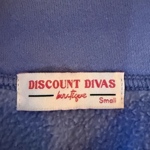 Discount Divas Luxe Fleece Funnel Neck Pullover Blue - Image 4