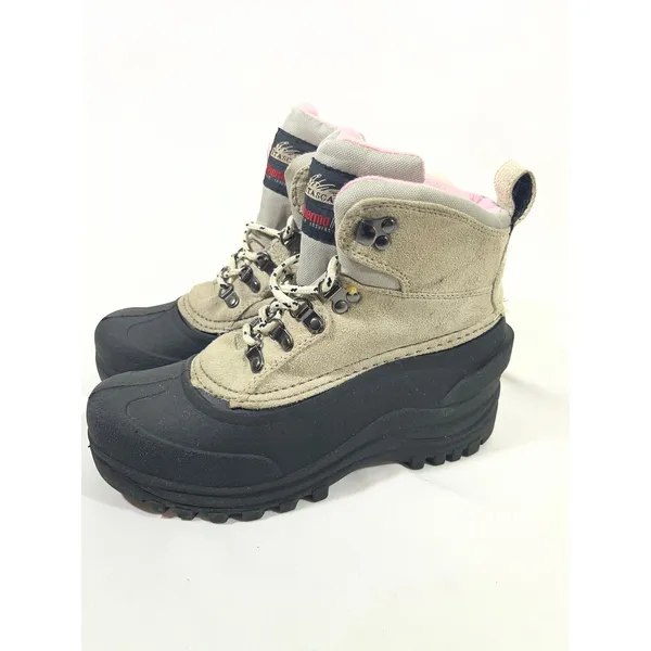 Itasca Granite Peak Insulated Snow Winter Boots Women 7 Tan/Pink Ski Gorpcore‎ - Image 2
