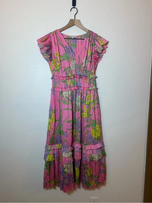 Current Air Sereia‎ Botanical Motif Midi Dress - Image 2