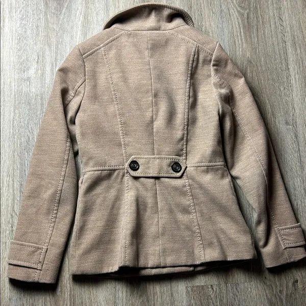 H&M Tan Double-Breasted Pea Coat Size 6 - Image 10