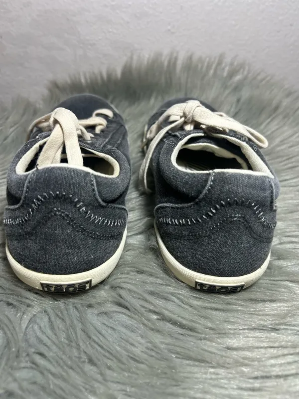 Taos Moc Star Sneakers Graphite Dark Gray Distressed Canvas Size 7W - Image 6